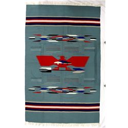 Large Chimayo Wool Textile Blanket