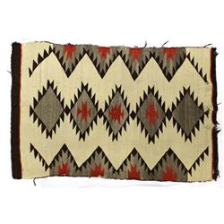 Vintage Native American Navajo Wool Textile Rug