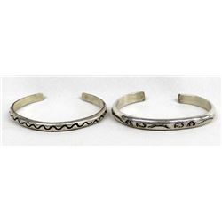 2 Navajo Sterling Silver Guard Bracelets