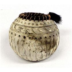 Native American Ojibwe Pottery Jar by Ed Jikiwe