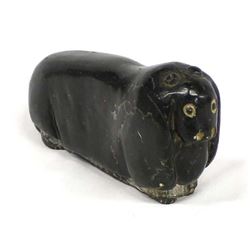 Canadian Inuit Carved Stone Muskox by M.Qumaluk