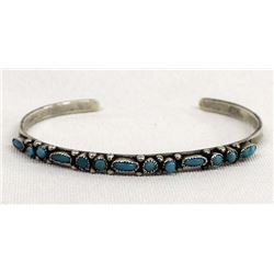 Zuni Sterling Turquoise Bracelet