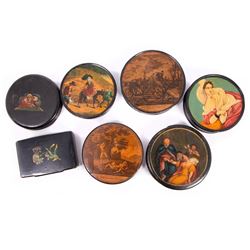 Seven 18th/19th century snuff boxes.