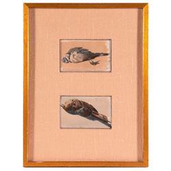 Watercolor of two birds.
