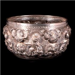 Indian repousse bowl.