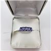 Image 2 : 10K White Gold Tanzanite(2.4ct) Ring (~Size 6) (~weight 1.8g), Made in Canada, Insurance Value $1700