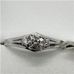 14K White Gold Diamond (0.35ct) Ring (~Size 5) (~weight 1.89g), Made in Canada, Insurance Value $252