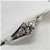 Image 3 : 14K White Gold Diamond (0.35ct) Ring (~Size 5) (~weight 1.89g), Made in Canada, Insurance Value $252