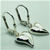 Image 1 : Silver Heart Shaped Earrings, Suggested Retail Value $60