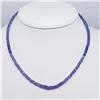 Image 2 : Silver Tanzanite(32ct) 16 Inch With Lobster Claw Necklace (~weight 6.97g), Insurance Value $2266