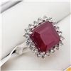 Image 1 : Silver Ruby White Topaz Ring, Suggested Retail Value $300 (Estimated Selling Price from $45 to $90)