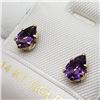 Image 3 : 14K Yellow Gold Amethyst(0.8ct) Earrings, Made in Canada, Suggested Retail Value $300 (Estimated Sel