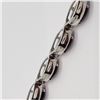 Image 3 : Silver Sapphire (Marquise Cut)(4.3ct) 7.5 Inch Bracelet (~weight 14.98g), Insurance Value $1264 (Est