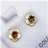 Image 2 : 10K Yellow Gold Citrine Stud (0.3ct) Mother Of Pearl Earrings, Made in Canada, Suggested Retail Valu