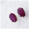 Image 2 : 10K Yellow Gold Natural Burmese Ruby Stud(1.2ct) Earrings, Made in Canada, Suggested Retail Value $3
