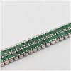 Image 2 : Silver Emerald(7.4ct) 7.5 Inch Bracelet (~weight 22.6g), Insurance Value $1937 (Estimated Selling Pr