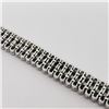Image 3 : Silver Emerald(7.4ct) 7.5 Inch Bracelet (~weight 22.6g), Insurance Value $1937 (Estimated Selling Pr