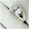 Image 3 : Silver Men'S Cz Ring (~Size 7) (~weight 6g), Suggested Retail Value $240 (Estimated Selling Price fr