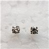 Image 2 : 14K White Gold Diamond Stud (0.18ct) Earrings, Made in Canada, Suggested Retail Value $600 (Estimate