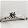 Image 2 : 10K White Gold Diamond (I1)(0.22ct) Ring (~Size 5.5) (~weight 1.2g), Made in Canada, Insurance Value