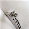 Image 3 : 10K White Gold Diamond (I1)(0.22ct) Ring (~Size 5.5) (~weight 1.2g), Made in Canada, Insurance Value