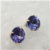 Image 1 : 14K Yellow Gold Tanzanite Stud(1.5ct) Earrings, Made in Canada, Suggested Retail Value $440 (Estimat