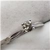 Image 3 : 10K White Gold Diamond (Si2)(0.25ct) Ring (~Size 5.5) (~weight 1.09g), Made in Canada, Insurance Val