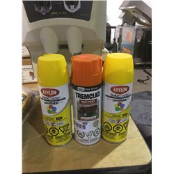 Paint Primer and Rust Paint Spray Cans Lot of 3