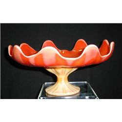 Glassware-Peach to tangerine 10.75 ruffle edge co