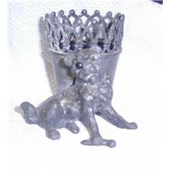 Figural toothpick-Tufts #2693 sitting dog - 1 eye