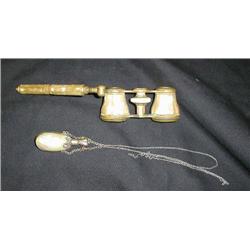 Mother of Pearl-Opera glasses, marked Thelma - no