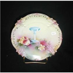 R.S. Prussia-7.5 plate with champagne glass, frui
