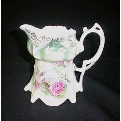 R.S. Prussia-4.25 creamer with glass bowl of flow