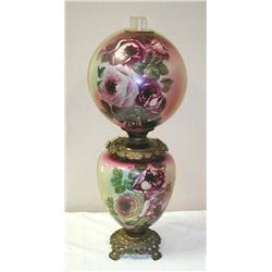 GWTW Lamp-28.5 electrified rose decorated with Su