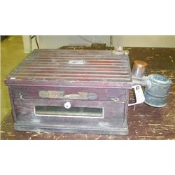 Incubator-Buckey 14-F. Wood case, partial label, 