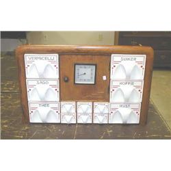 Spice Cabinet-Light wood case with 12 porc. Inser