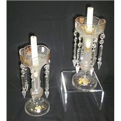 Lustres-10.25 clear and frosted center pair with 