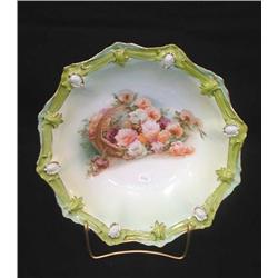 R.S. Prussia-10.75 jeweled border bowl with sitti