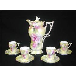 R.S. Prussia-Iris mold chocolate set. 4 cups and 