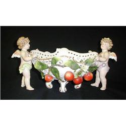 Dresden-12 lattice work center bowl with 6 angel 