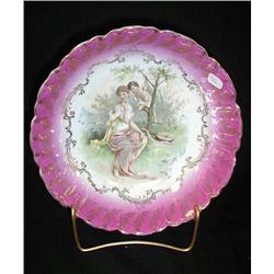 Portrait Bowl-9 with lady and cupid with gold dec