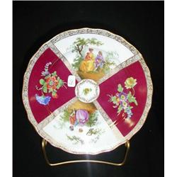 Dresden-8 1/8 floral portrait plate marked Dresde