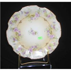 Limoges-9.5 Coronet France plate with floral and 