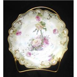 R.S. Prussia-7.5 satin finish plate with beaded g