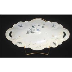 R.S. Prussia-14 medallion mold relish with swallo