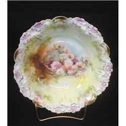 R.S. Prussia-10.25 icicly mold bowl with sitting 
