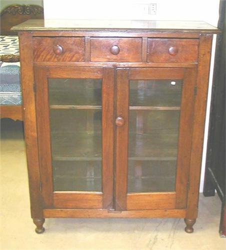 Cupboard Glass Door Jelly Cupboard With 3 Drawe