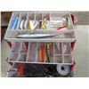 Image 2 : PLANO TACKLE BOX & CONTENTS W/ COLLAPSIBLE FISHING ROD