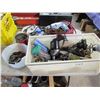 Image 1 : LOT OF NUTS, BOLTS, HOSE CLAMPS, 2 DRILLS