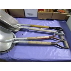 4 ALUMINUM SHOVELS